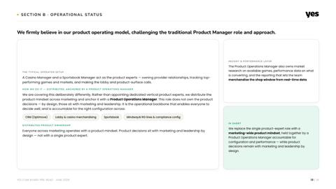 Product operating model